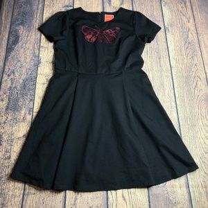 Modcloth XL A-Line Butterfly Logo Midi Dress NEW